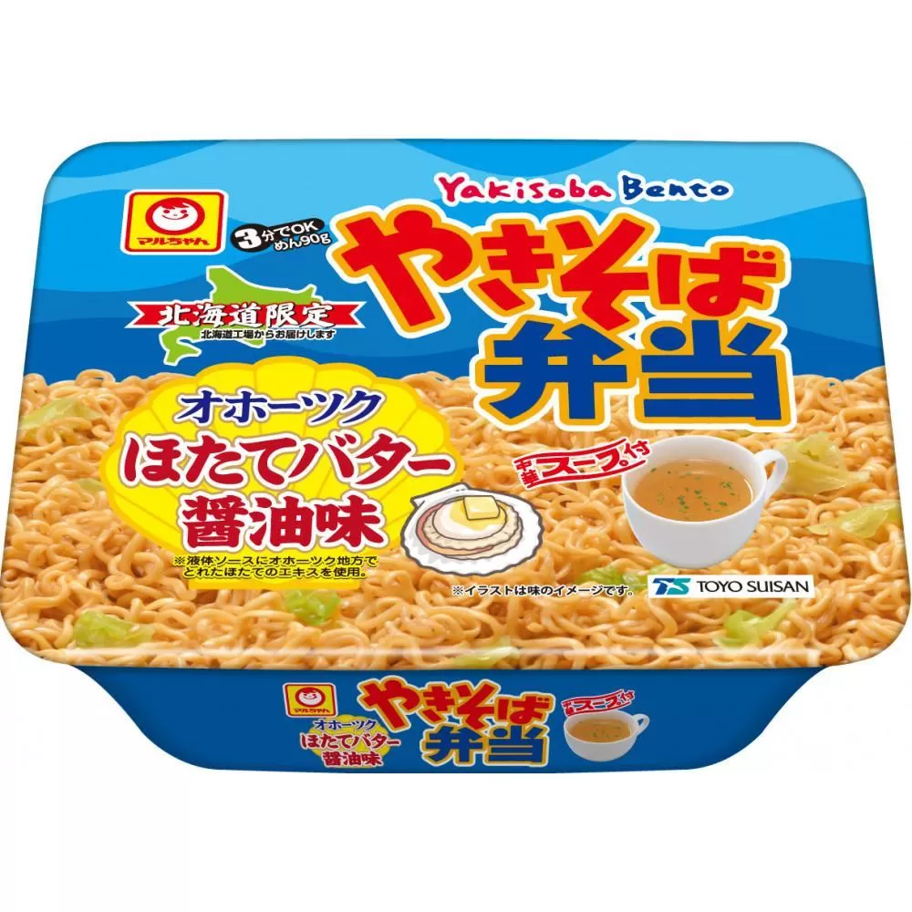 マルちゃん「やきそば弁当　オホーツクほたてバター醤油味」12食入り 1ケース