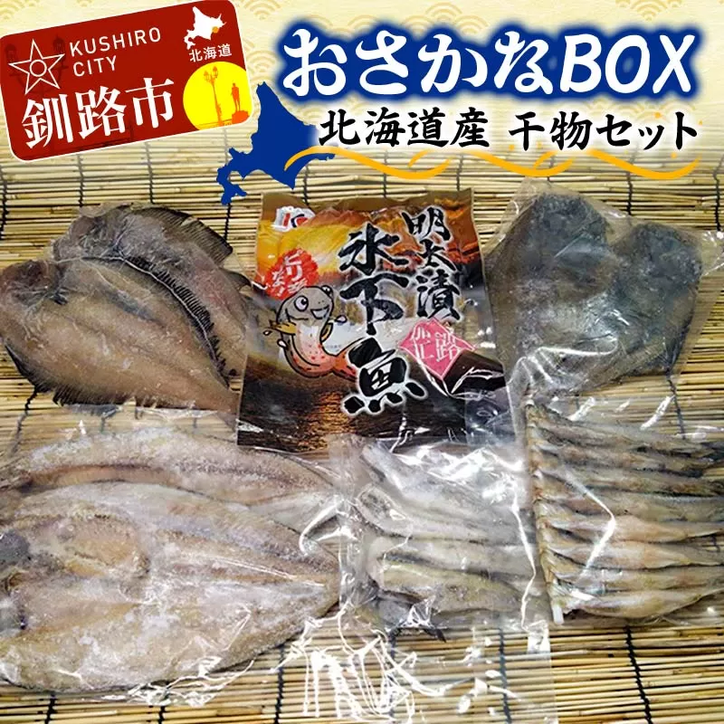 おさかなBOX 北海道産 干物 セット ひもの ほっけ ししゃも 氷下魚 釧路 魚 F4F-5014