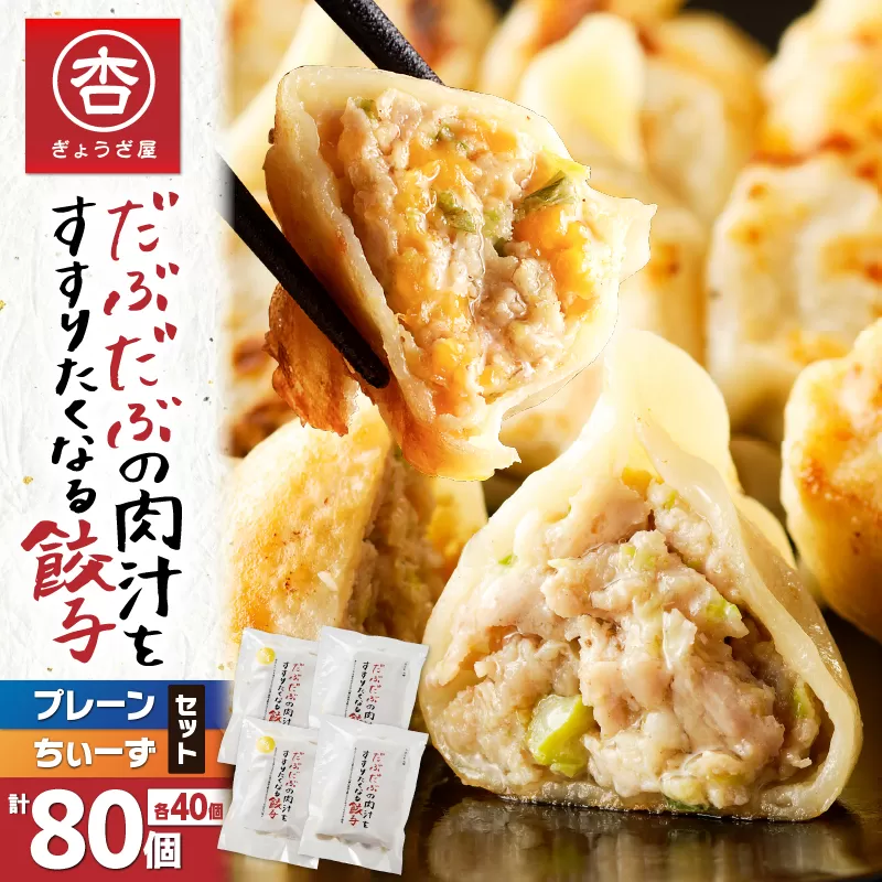 だぶだぶの肉汁をすすりたくなる餃子と餃子ちぃーず 2セット