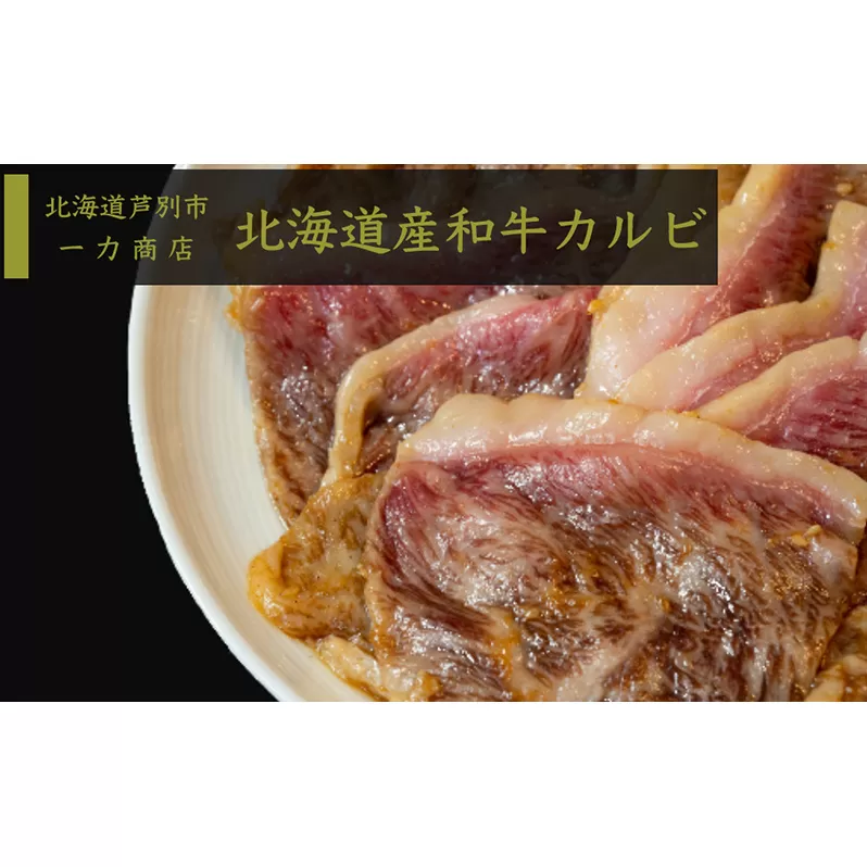 牛肉 北海道 和牛 カルビ 600g (300g×2パック) 小分け セット 一力商店 北海道産 霜降り肉 和牛カルビ 上カルビ 焼肉 焼き肉 味付け肉 味付き お肉 牛 肉 BBQ バーベキュー 惣菜 おかず お弁当 弁当 ごはんのお供 焼肉セット 冷凍 芦別市