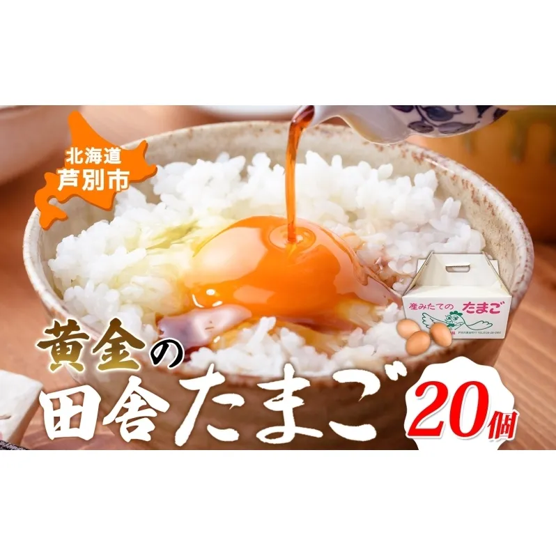 黄金の田舎たまご 20個入り 10個×2 ブランド卵 化粧箱 卵 たまご 高級卵 末永農場 北海道 芦別市 濃厚 ブランド 栄養 オムライス 卵かけごはん 生卵 生たまご 鶏卵 鶏 にわとり 黄金 