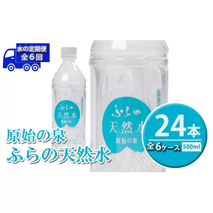 ≪6ヶ月定期便≫ふらの天然水【原始の泉】500ml×24本入  (水 新鮮 便利 天然 ペットボトル 北海道 送料無料 道産 富良野市 ふらの)