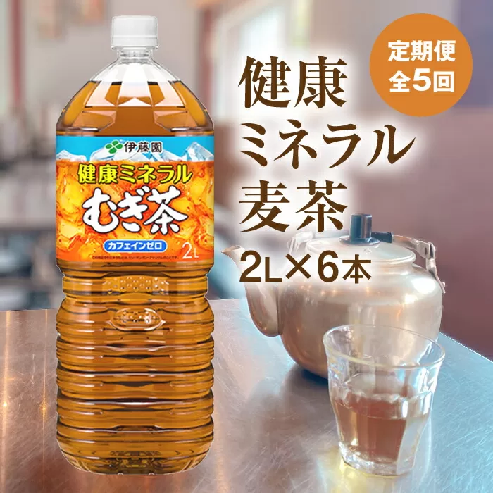 『定期便：全5回』健康ミネラルむぎ茶2L×6本《北海道恵庭市》【500010】