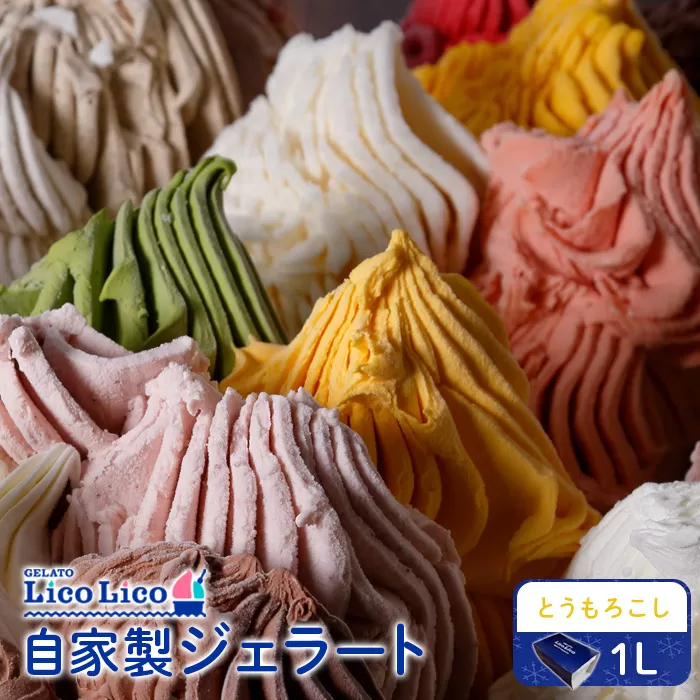 GELATO LicoLico自家製ジェラート1L（とうもろこし）《北海道恵庭市》【600050】