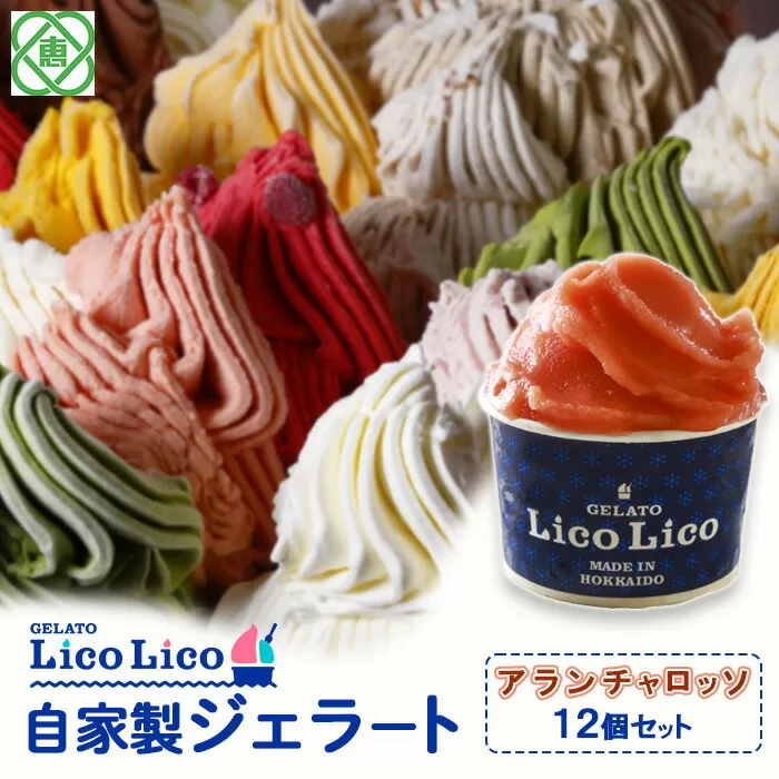 GELATO LicoLico自家製ジェラート12個セット/アランチャロッソ《北海道恵庭市》【600019】