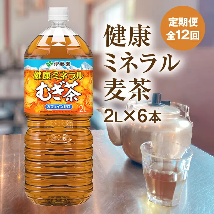 『定期便：全12回』健康ミネラルむぎ茶2L×6本《北海道恵庭市》【500015】