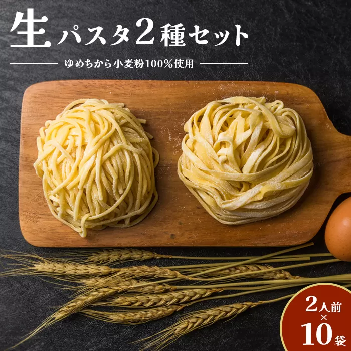 【ゆめちから小麦粉100％使用】生パスタ2種（2人前×10袋）《北海道恵庭市》【290004】