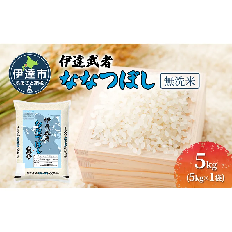 伊達武者ななつぼし5kg 無洗米 お米 ごはん 北海道米