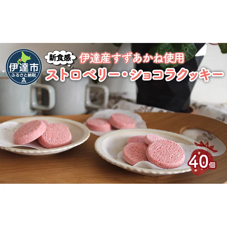 北海道産 ストロベリー ショコラ クッキー 40個 森のおくりもの 菓子 焼菓子 クッキー 苺 ストロベリー すずあかね お菓子 おやつ スイーツ デザート 規格外 常温 送料無料