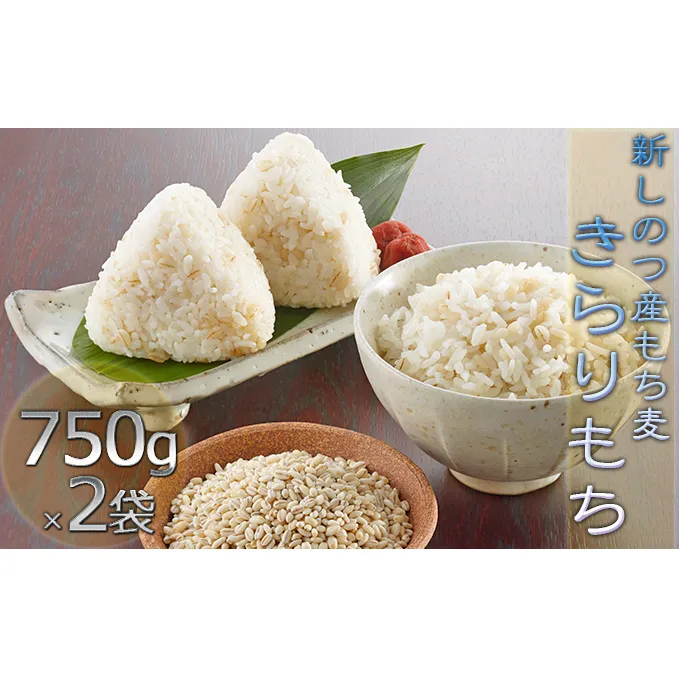 新しのつ産　もち麦（きらりもち）750g×2袋