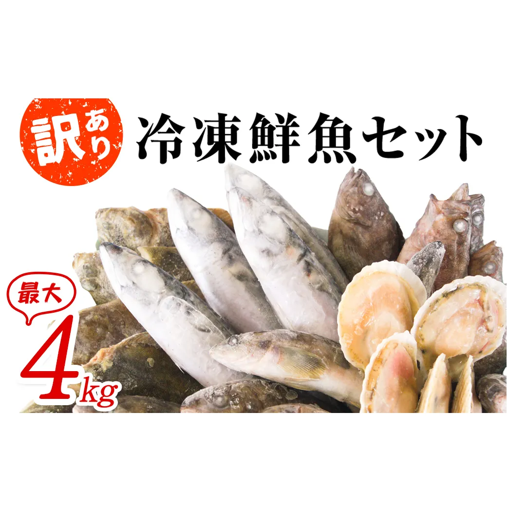 【2024年11月下旬発送】【緊急支援品】北海道 冷凍鮮魚セット 最大4kg 「漁師応援プロジェクト！」 下処理済み 冷凍 鮮魚 海鮮 海産 地元 ホタテ 事業者支援 中国禁輸措置