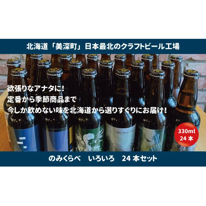 美深のクラフトビール　のみくらべ 24本セット【北海道美深町】