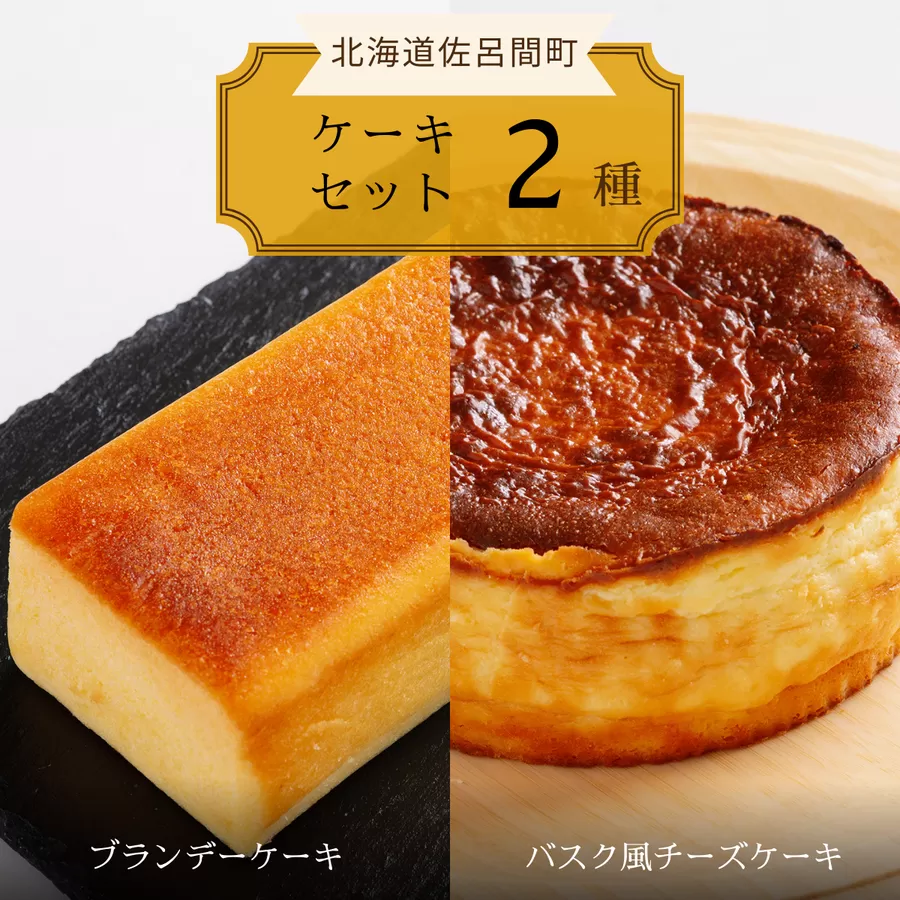 2種のケーキセット（ブランデーケーキ・バスク風チーズケーキ） SRMJ049