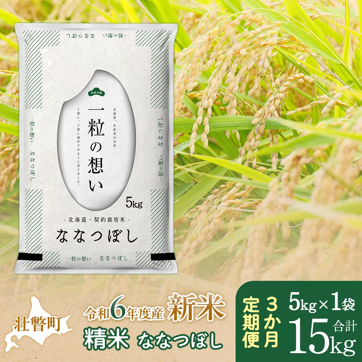 【新米】【令和6年産米】北海道壮瞥産 ななつぼし 計15kg（5kg×1袋 3ヵ月定期配送） SBTE035