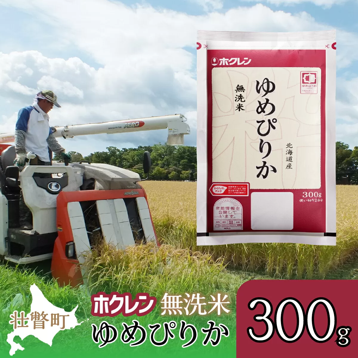 【新米】【令和6年産米】（無洗米300g）ホクレンゆめぴりか  SBTD148