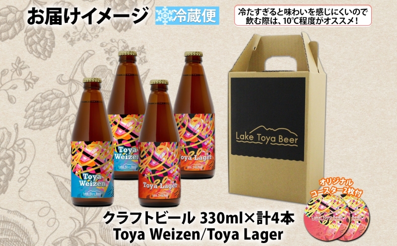 北海道 洞爺湖 発 クラフトビール 2種 飲み比べ 計4本 ヴァイツェン 
