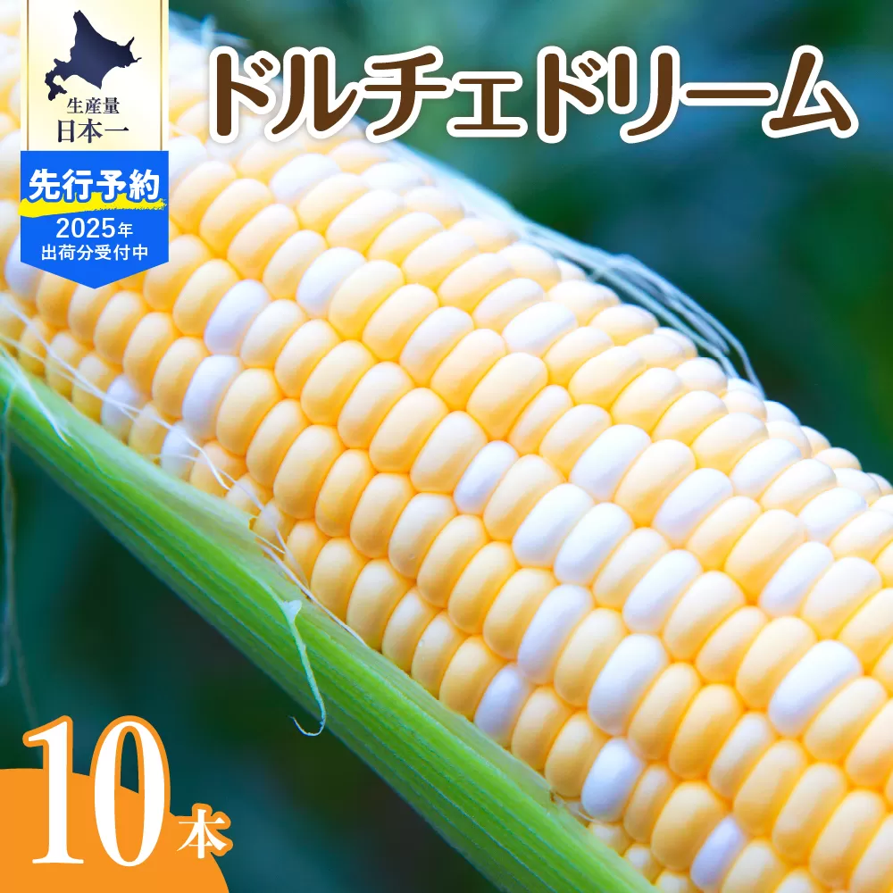 【先行予約】【2025年産】北海道十勝芽室町 とうもろこし バイカラー ドルチェドリーム 10本 me002-024c-25