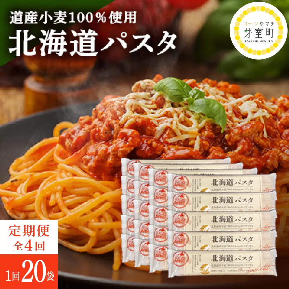 【全4回定期便】北海道産小麦 ゆめちから 国産 スパゲッティ！北海道パスタ 270g × 20袋　me000-025-k4c