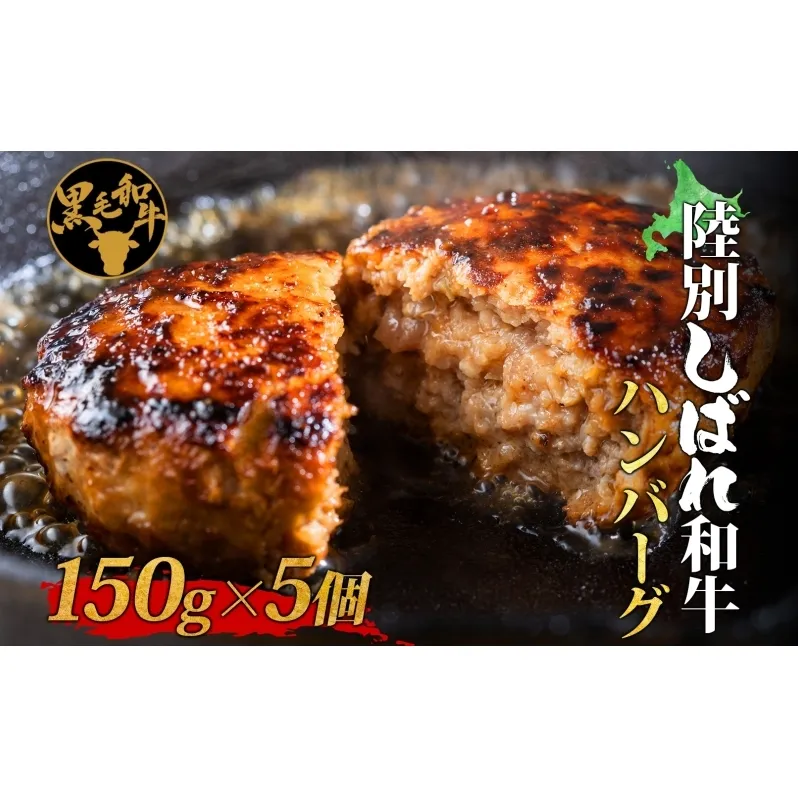 北海道十勝 陸別しばれ和牛 ハンバーグ 150g × 5個 北海道 黒毛和牛 肉 和牛 十勝 ビーフ 赤身 霜降り 国産 牛肉 おかず 惣菜 お惣菜 時短 簡単 肉汁 お取り寄せ 贅沢 ご褒美 グルメ 冷凍 送料無料 有限会社サンライズ