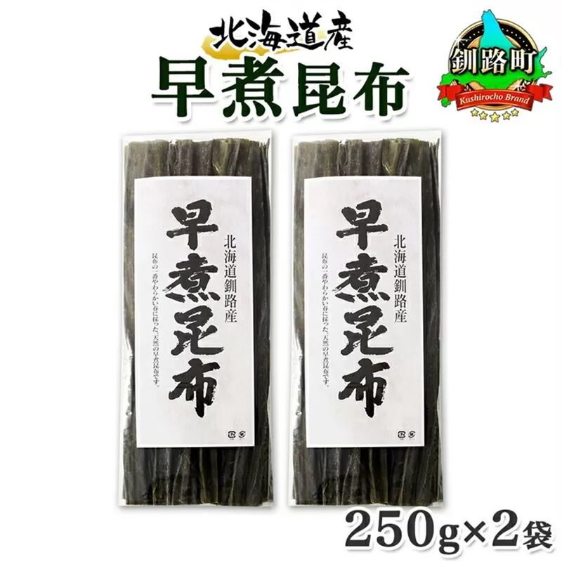 北海道産 昆布 早煮昆布 250g×2袋 計500g 釧路 くしろ 釧路昆布 国産 昆布 海藻 おでん こんぶ おかず 煮物 コンブ 保存食 夕飯 昆布 ギフト 乾物 海産物 お取り寄せ 送料無料 北連物産 きたれん 北海道 釧路町