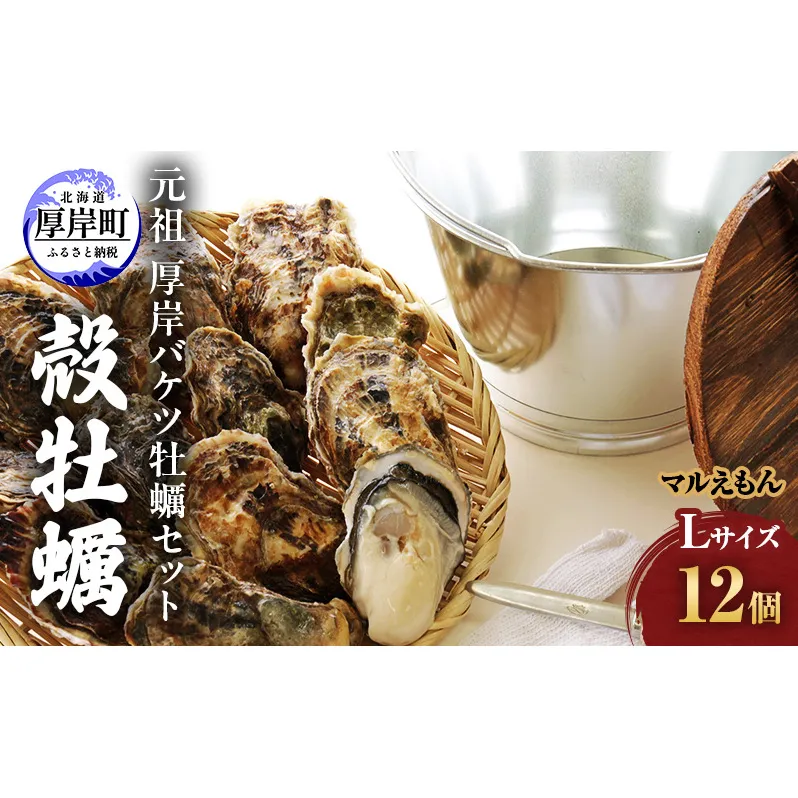 元祖 厚岸バケツ牡蠣セット12個 北海道 牡蠣 カキ かき　