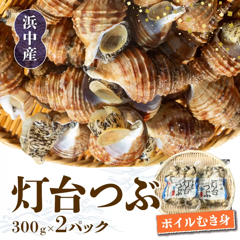 北海道浜中産 灯台つぶ(ボイルむき身) 300g×2パック_230108