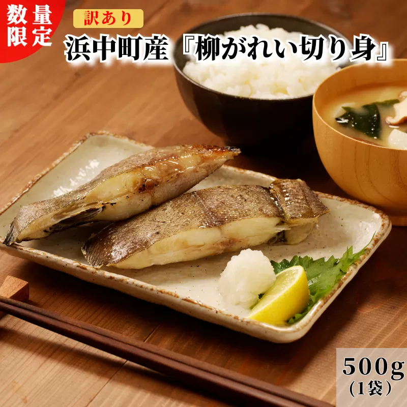 【訳あり・数量限定】浜中町産『柳がれい切り身（500g×1袋）』_H0023-028