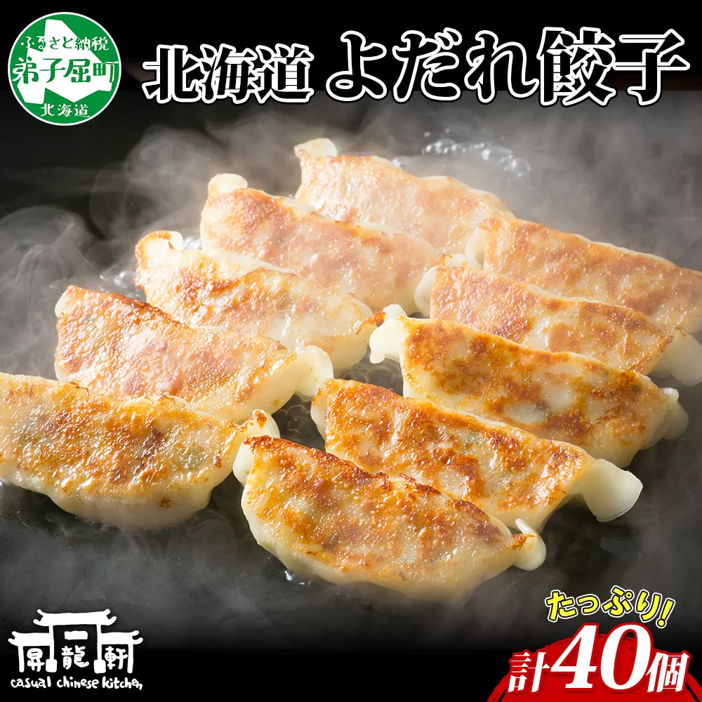 1812. よだれ餃子 10個入 4パック 計40個 餃子 ぎょうざ ギョウザ ギョーザ 生餃子 冷凍 中華 豚 肉 野菜 厚皮 惣菜 お取り寄せ 昇龍軒 送料無料 北海道 弟子屈町 20000円