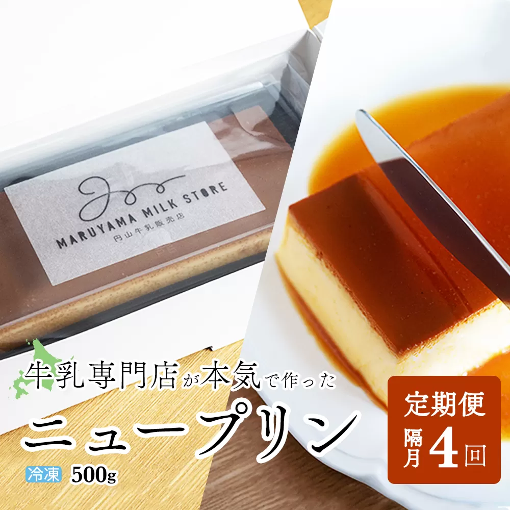 【隔月定期便】濃厚プリン　New Pudding（ニュープディング）（500g×1本）×4回【be152-0931-200-4】