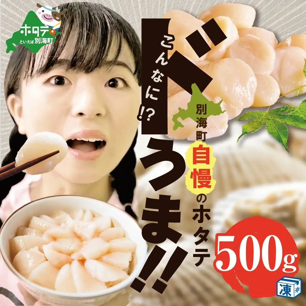 【訳あり】大人気 ！ホタテ 訳あり TVで話題 ほたて といえば 別海町 冷凍 帆立 500g 小粒 約25～40玉前後【KT0000025】（有限会社カネシン高木商店）（ほたて ホタテ 帆立 ふるさと納税）