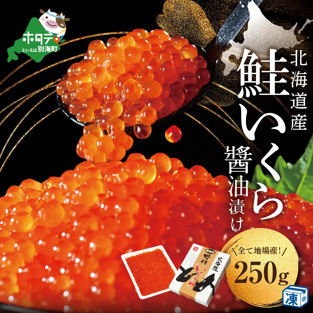 すぐ食べれる 本場「北海道」 いくら醤油漬 250g【NK000NQ05】( いくら いくら醤油漬け いくら醤油漬 醤油いくら 鮭いくら 国産いくら 北海道産いくら 道産いくら 地場産いくら 別海町 ふるさと納税 ふるさと ikura お届け）