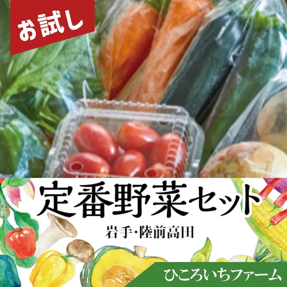 ひころいちファーム 定番野菜セット 約5〜7種類 [ 農家の気持ち体験型野菜の詰め合わせ ] 岩手 陸前高田