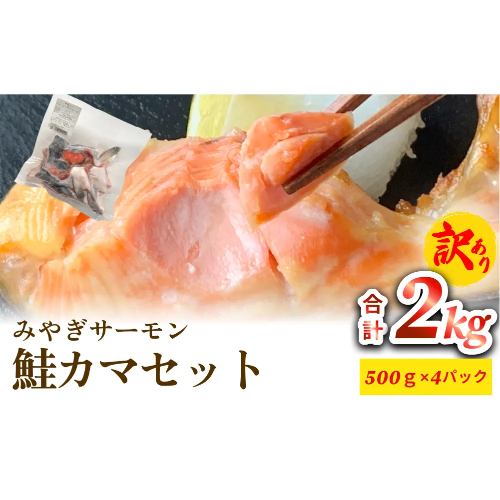 訳あり みやぎサーモン鮭カマセット さけ 銀鮭 切り身 冷凍 焼き魚 おかず おつまみ 美味しい 