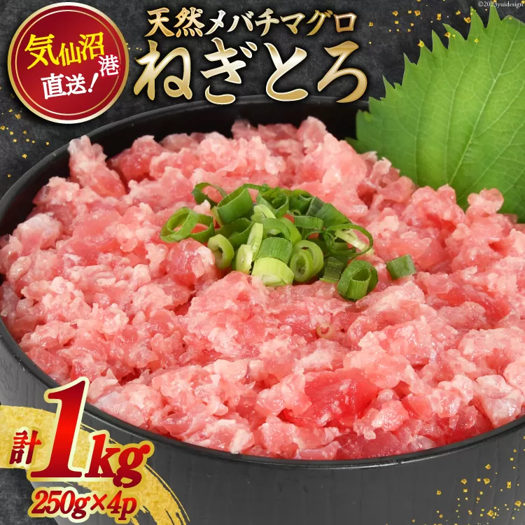 ネギトロ 気仙沼港直送 1kg (250g×4p) [畠和水産 宮城県 気仙沼市 20563348] メバチマグロタタキ 三陸産 小分け まぐろ丼 ねぎとろ まぐろ まぐろたたき 鮪 