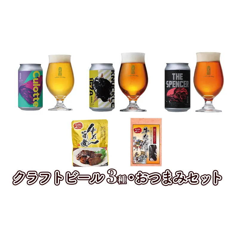 クラフトビール3種・おつまみセット