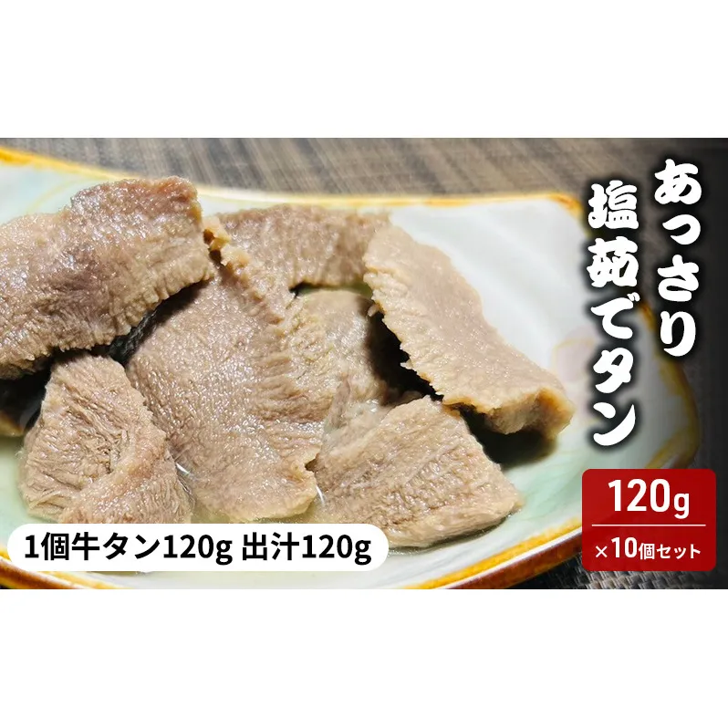 あっさり塩茹でタン 牛タン120g 出汁120g 計240g 10個セット 塩 牛タン 冷凍 ギフト 塩タン 肉 贈り物 絶品 タンシチュー 牛タンカレー おでん 塩茹で 岩沼市