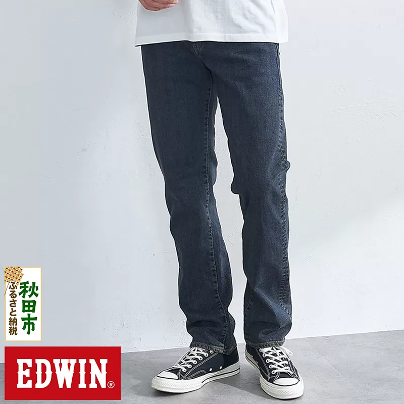 EDWIN 503 レギュラーストレートパンツ MENS【32インチ・中色ブルー】E50313-33-32