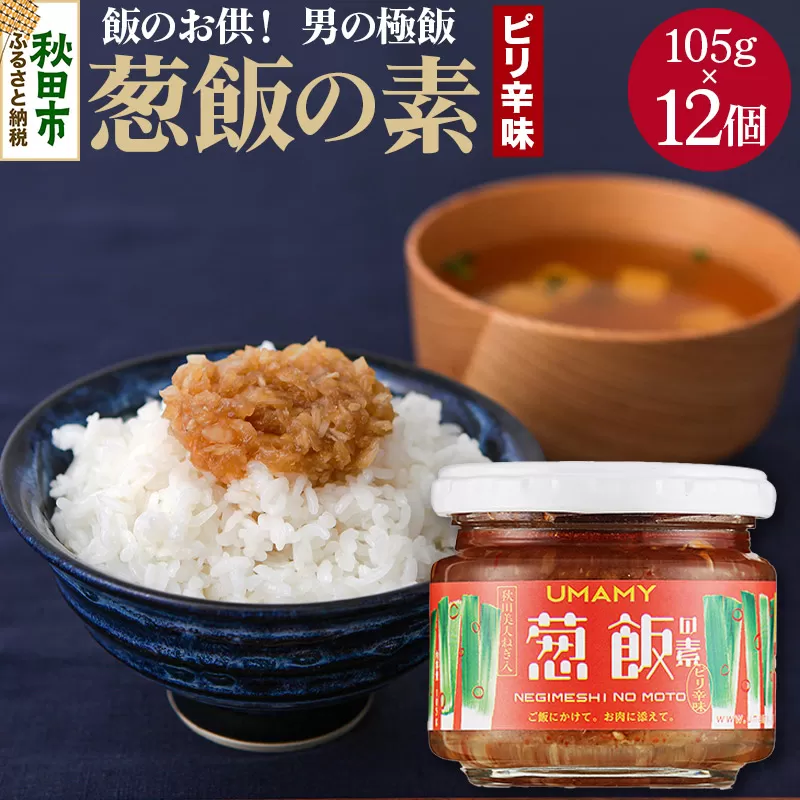 ご飯のお供！男の極飯 葱飯の素 ピリ辛 105g×12個【訳アリ】 お惣菜