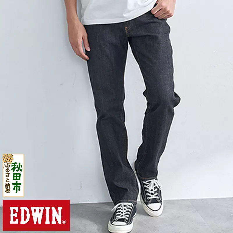 EDWIN 503 レギュラーストレートパンツ MENS【34インチ・ブラックデニム】E50313-01-34