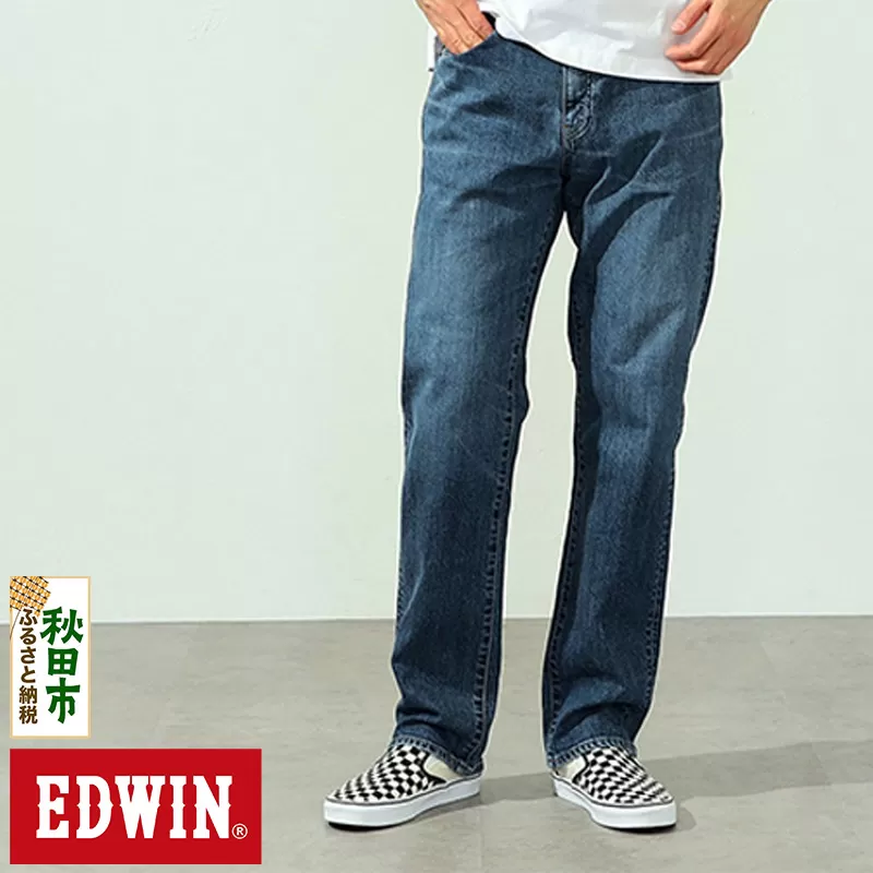 EDWIN 503 レギュラーストレートパンツ MENS【34インチ・中色ブルー3】E50313-146-34