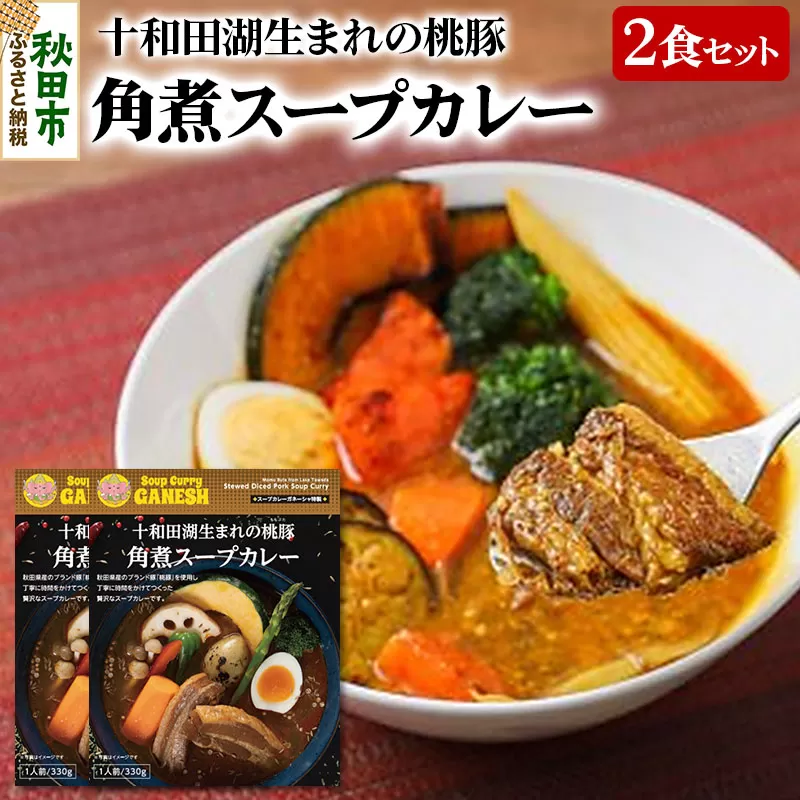 桃豚角煮スープカレー（1食分）×2個