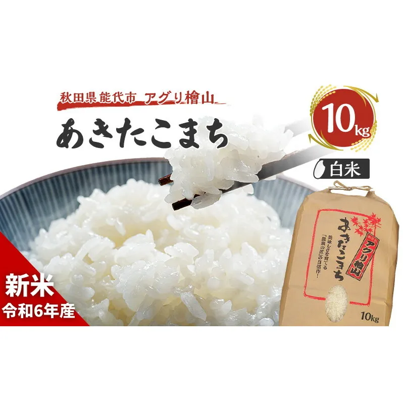 新米 9月下旬から順次発送 【白米】秋田県産 あきたこまち 10kg アグリ檜山米 令和6年産