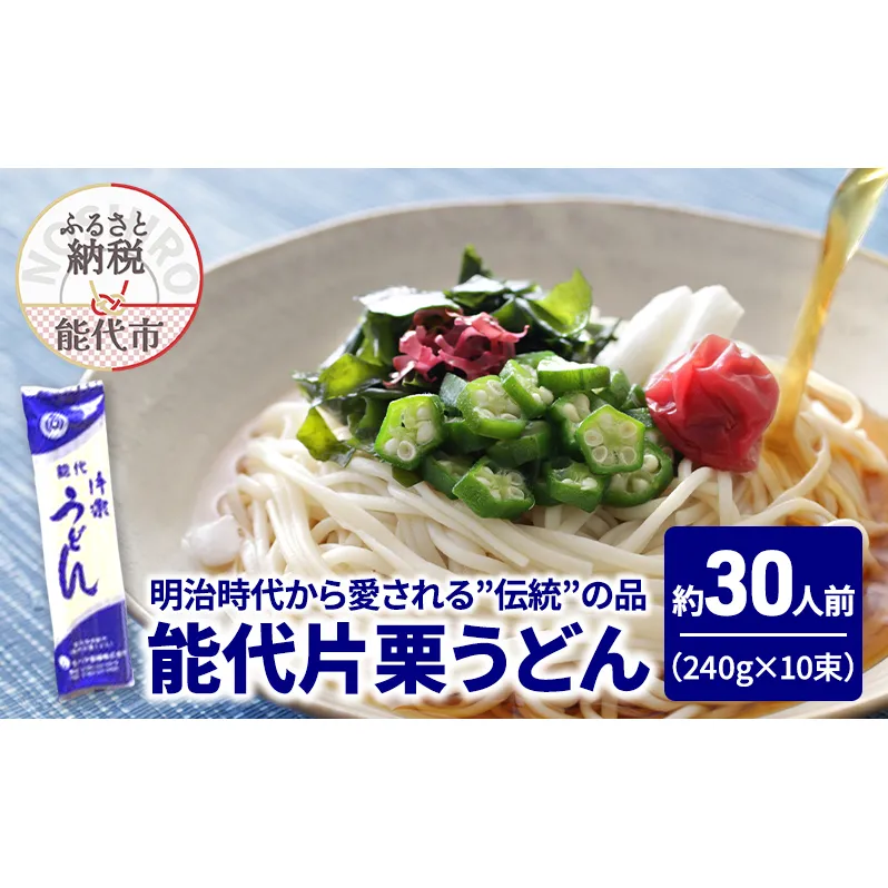 うどん 能代片栗うどん 240g(約3人前)×10束 麺 乾麺 鍋 冷たい 温かい ざるうどん 鍋の締め