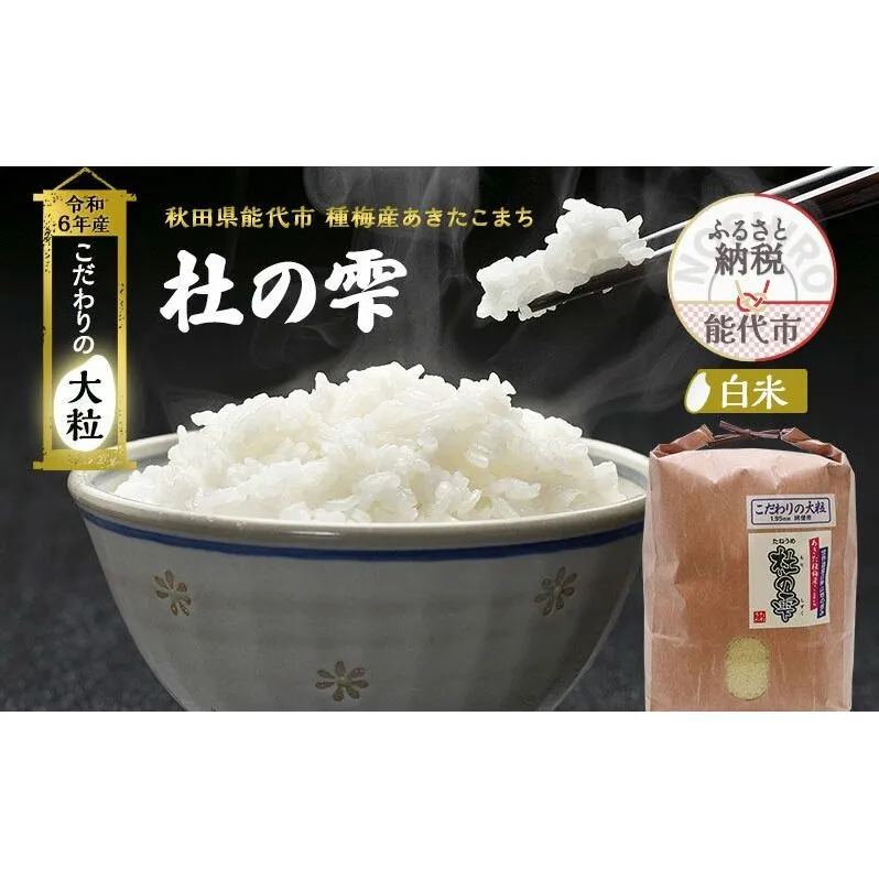 新米 米 お米 《定期便4ヶ月》【白米】秋田県産 あきたこまち あきた種梅産こまち 杜の雫 こだわりの大粒 4.5kg×4回 合計18kg