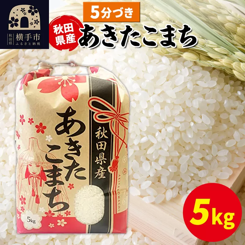 あきたこまち 5kg×1袋[5分づき]令和6年産 秋田県産 こまちライン