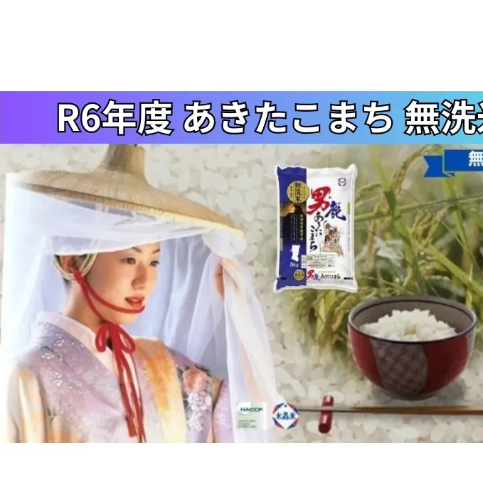 無洗米 令和6年産 あきたこまち 5kg×1袋 秋田県 男鹿市 秋田食糧卸販売 お米 新米 ご飯 おにぎり お弁当 秋田県産 産地直送 