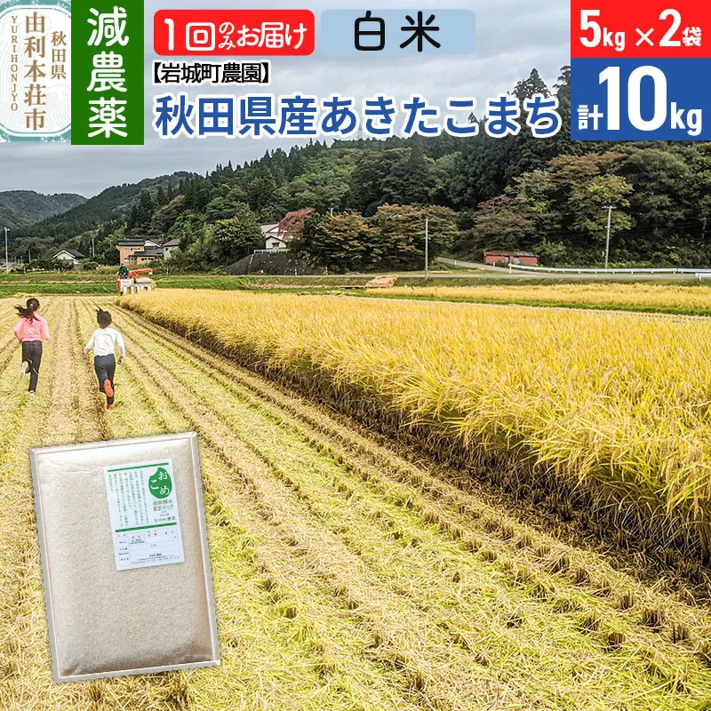 【白米】〈減農薬〉秋田県由利本荘市産 あきたこまち 10kg (5kg×2袋) 令和5年産 新鮮パック 低農薬 低農薬