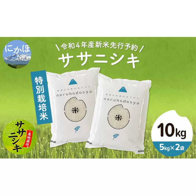 《令和4年産新米先行予約》特別栽培米　ササニシキ 白米 10kg（5kg×2袋）