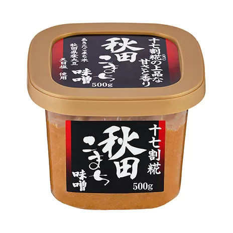 無添加秋田こまち味噌の定期便12ヶ月コース（500g×2パック/1回×6回発送 味噌 無添加 1年間）