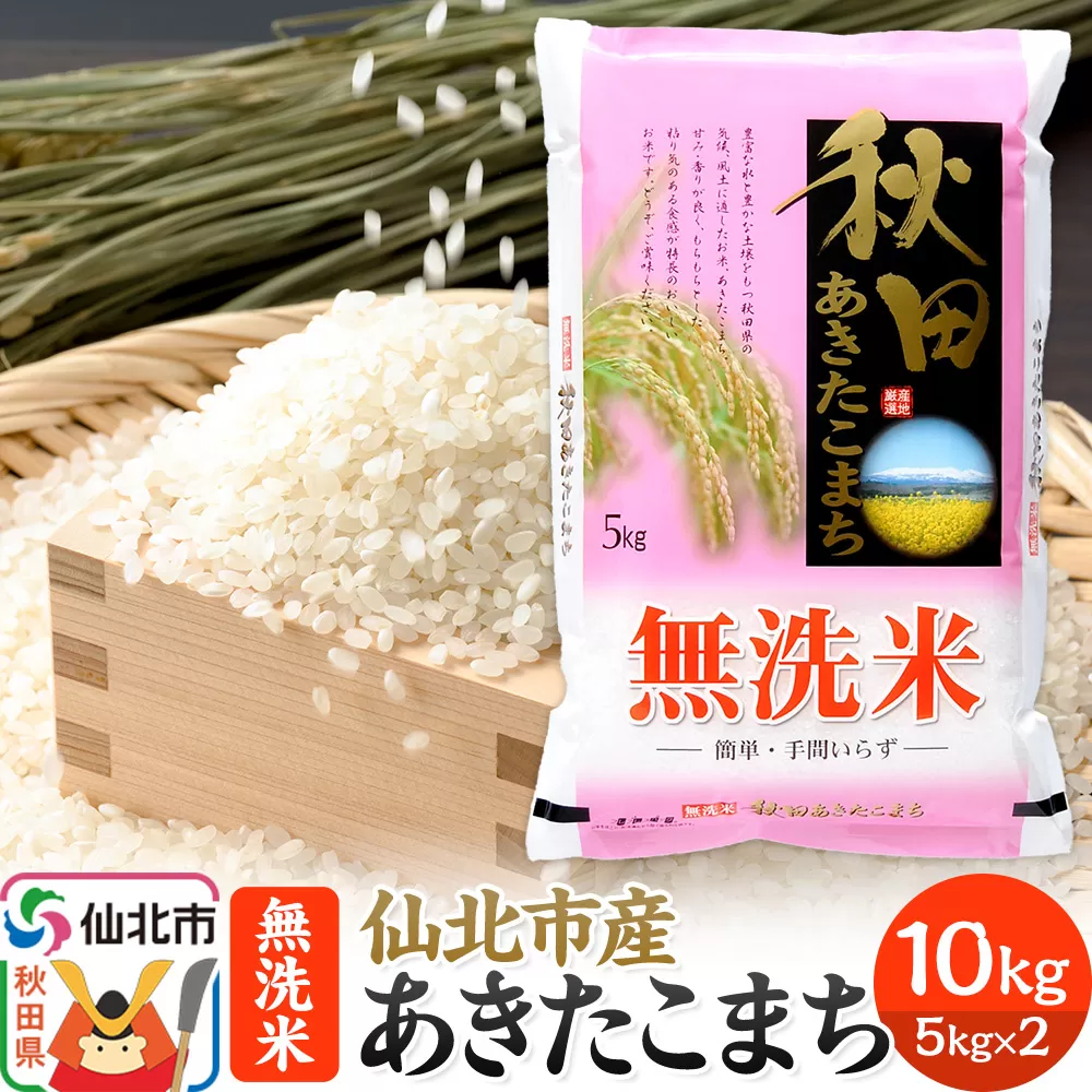 【無洗米】秋田の米どころ 仙北市産 あきたこまち 10kg 令和6年産